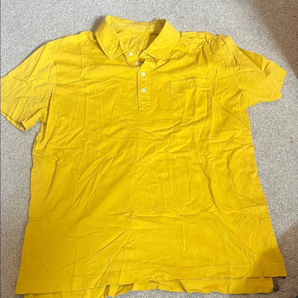 Billy Reid Men's Yellow Polo Shirt - Classic Short Sleeve